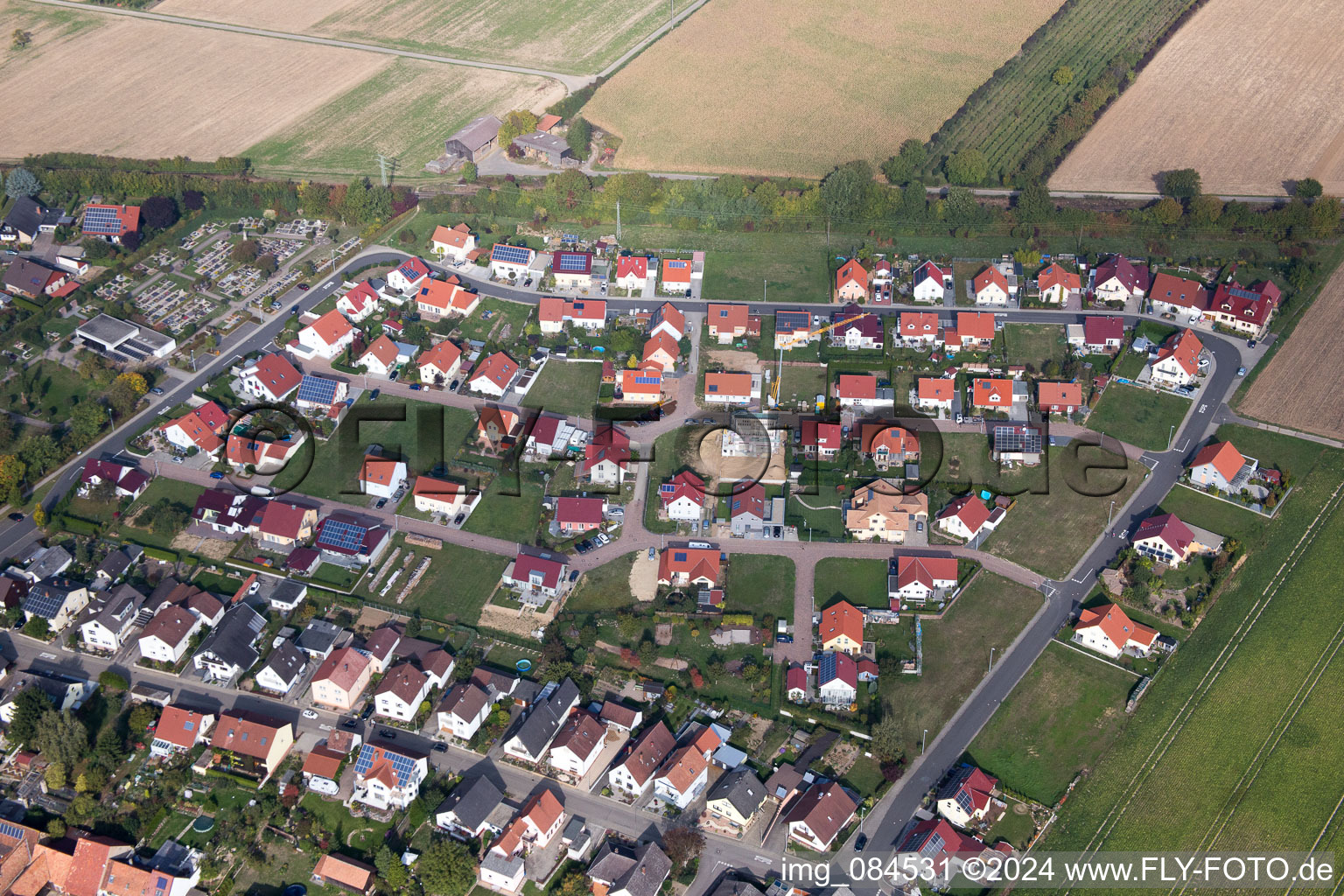 Quartier Schaidt in Wörth am Rhein dans le département Rhénanie-Palatinat, Allemagne d'un drone