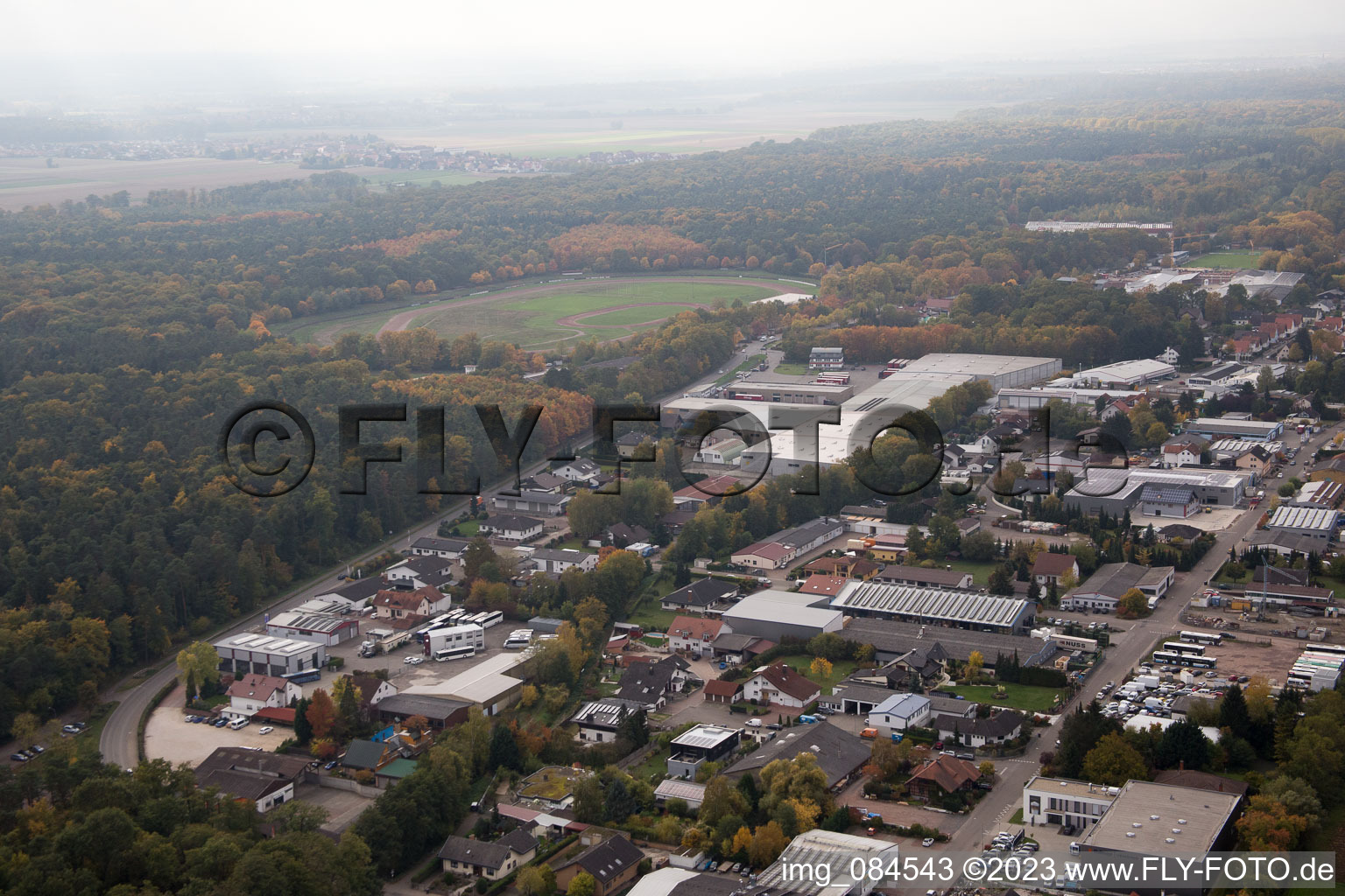 Vue aérienne de Zone industrielle O à le quartier Herxheim in Herxheim bei Landau dans le département Rhénanie-Palatinat, Allemagne