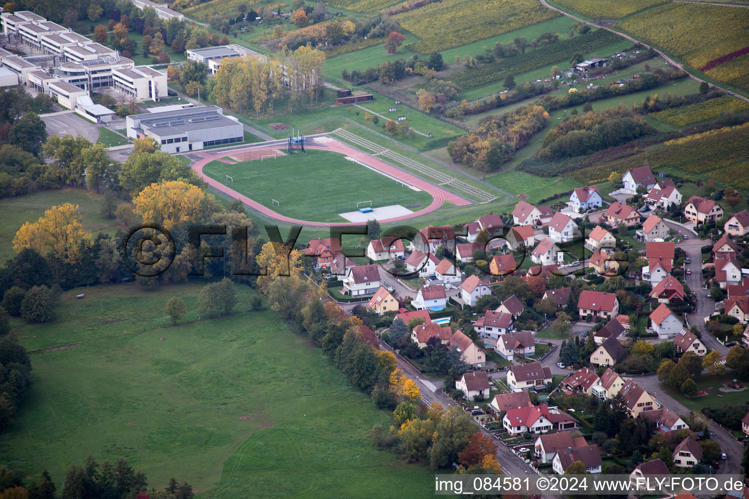 Altenstadt dans le département Bas Rhin, France hors des airs