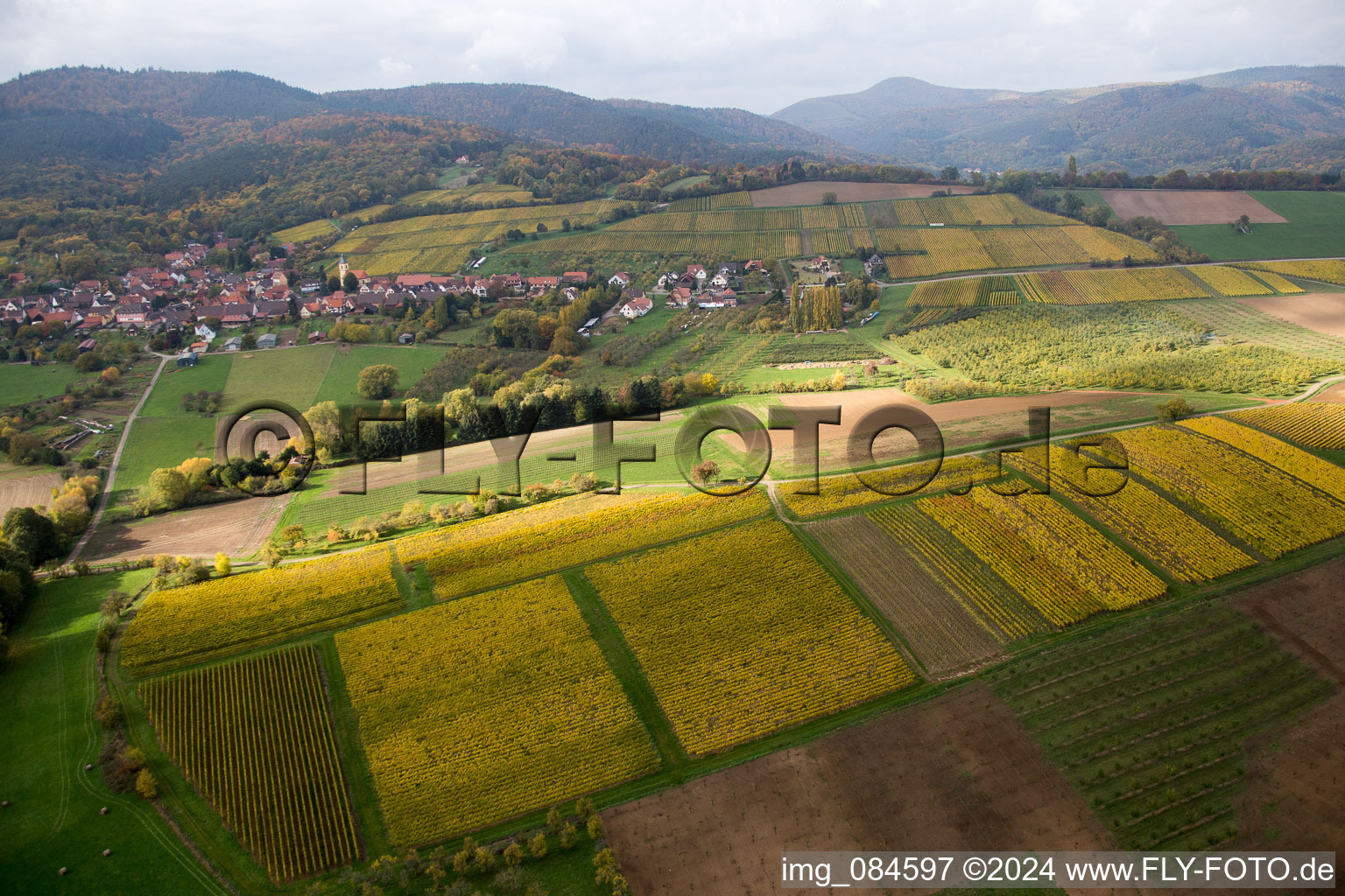 Rott dans le département Bas Rhin, France d'en haut