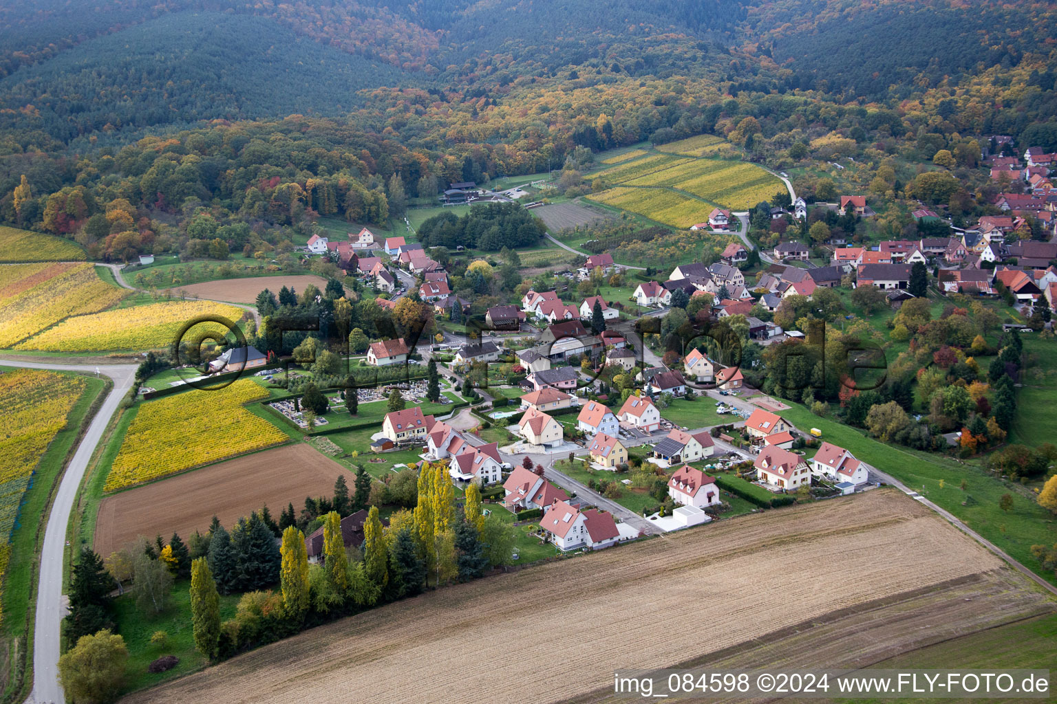 Rott dans le département Bas Rhin, France hors des airs