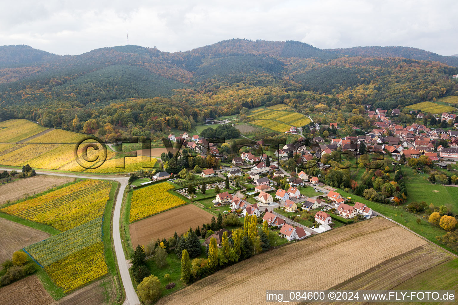 Rott dans le département Bas Rhin, France vue d'en haut