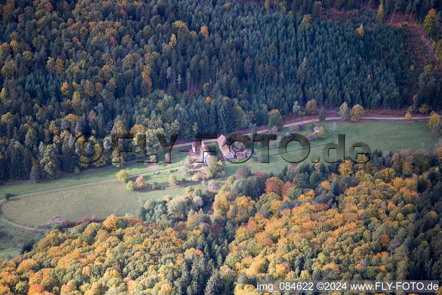 Nehwiller-près-Wœrth dans le département Bas Rhin, France d'en haut