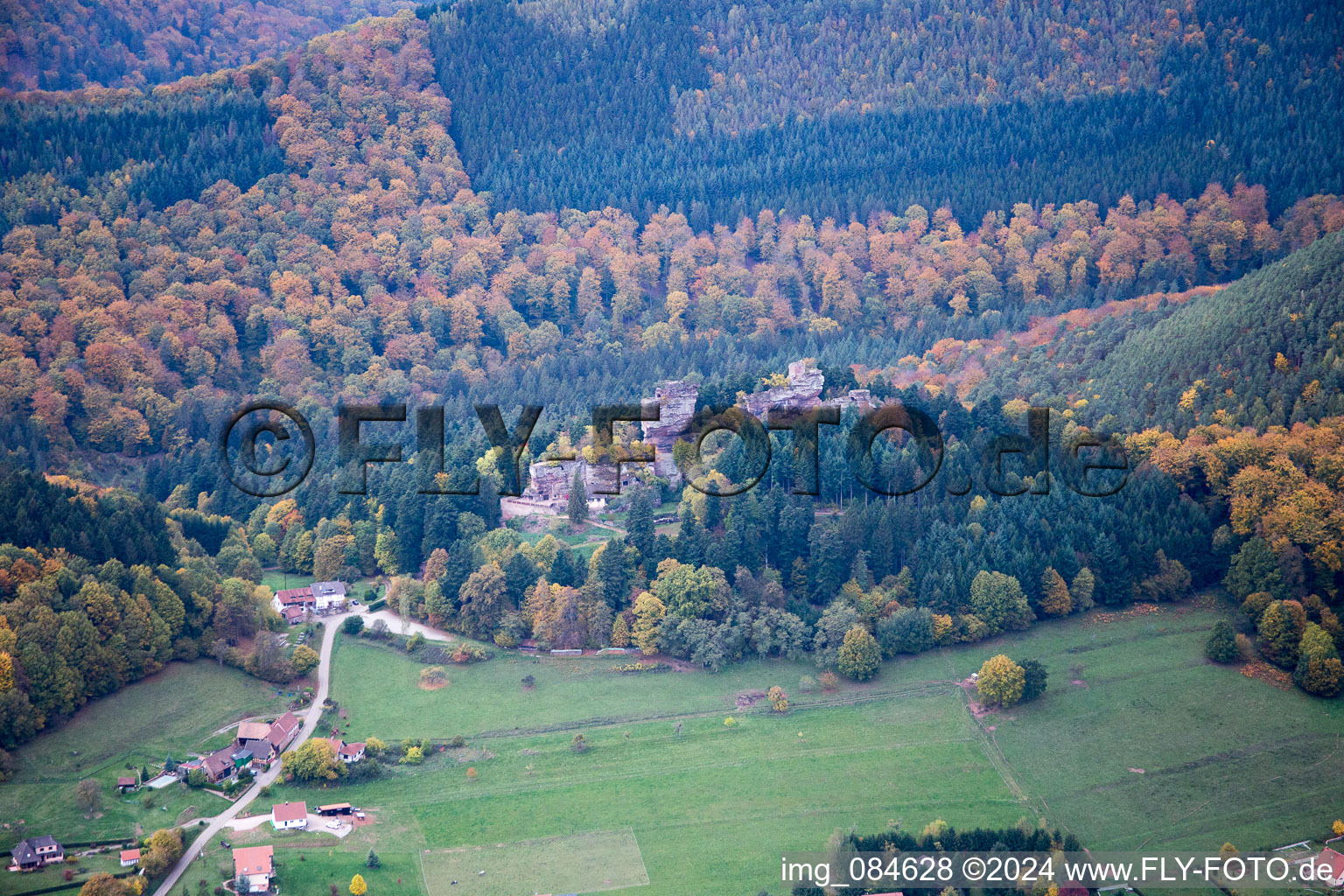 Photographie aérienne de Windstein dans le département Bas Rhin, France