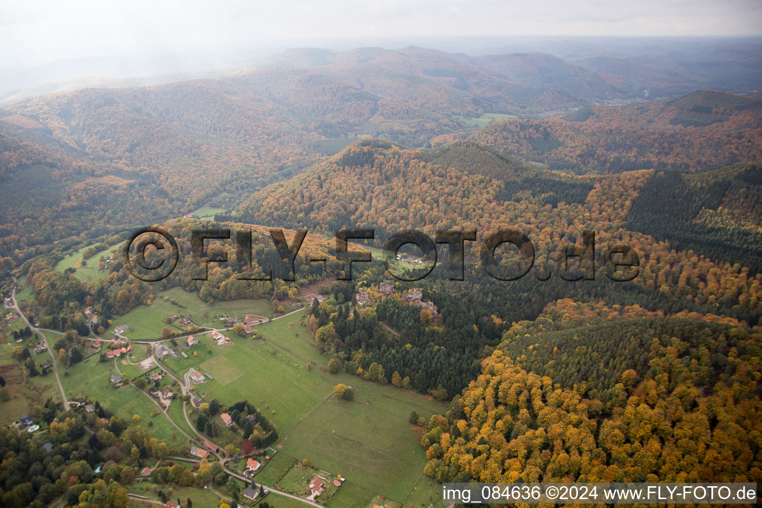 Windstein dans le département Bas Rhin, France vue d'en haut