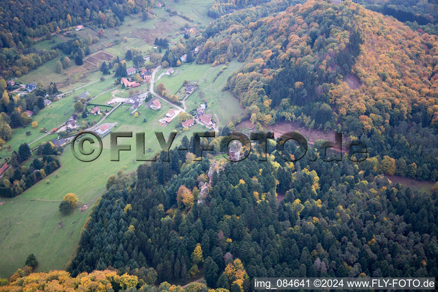 Windstein dans le département Bas Rhin, France vue du ciel