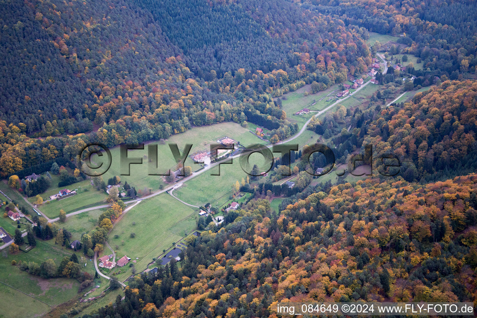 Vue aérienne de Dambach dans le département Bas Rhin, France