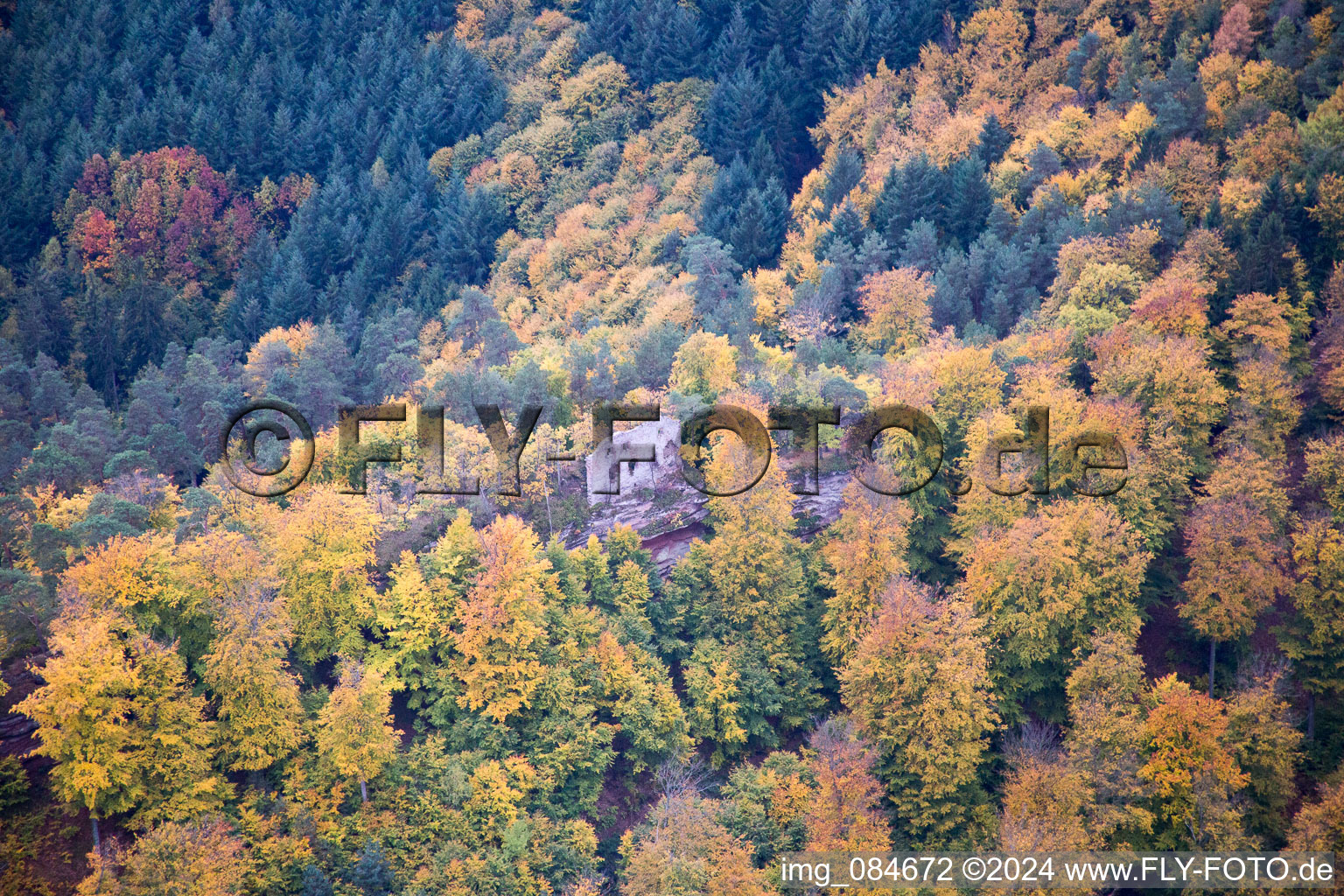 Vue aérienne de Dambach dans le département Bas Rhin, France