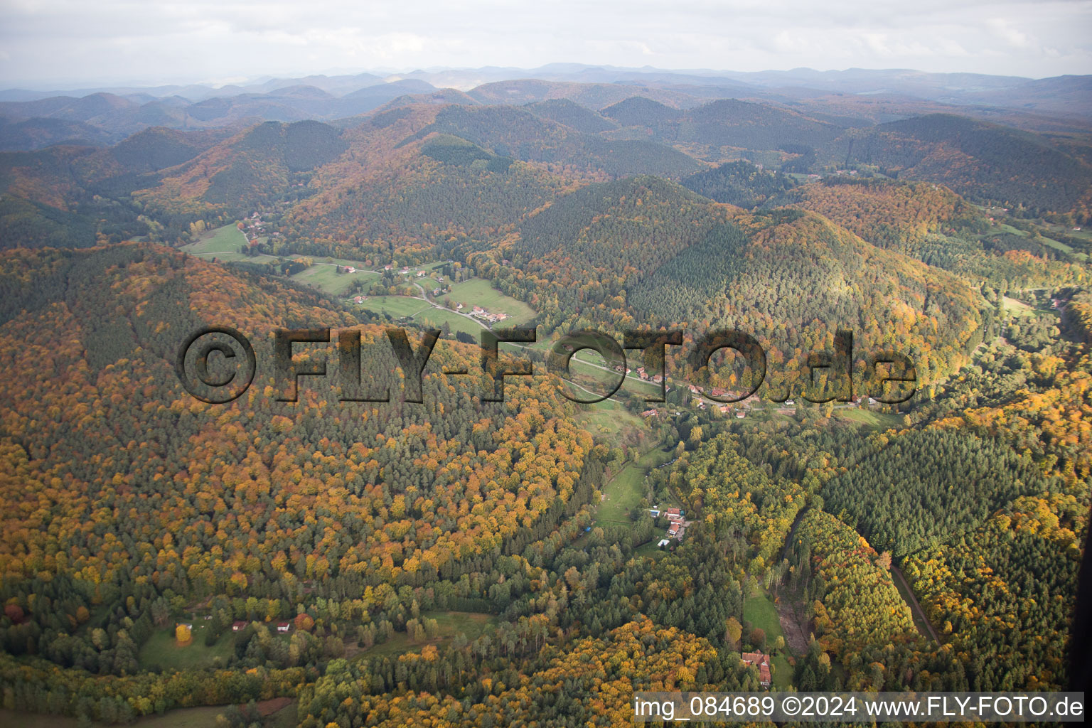 Dambach dans le département Bas Rhin, France vue d'en haut