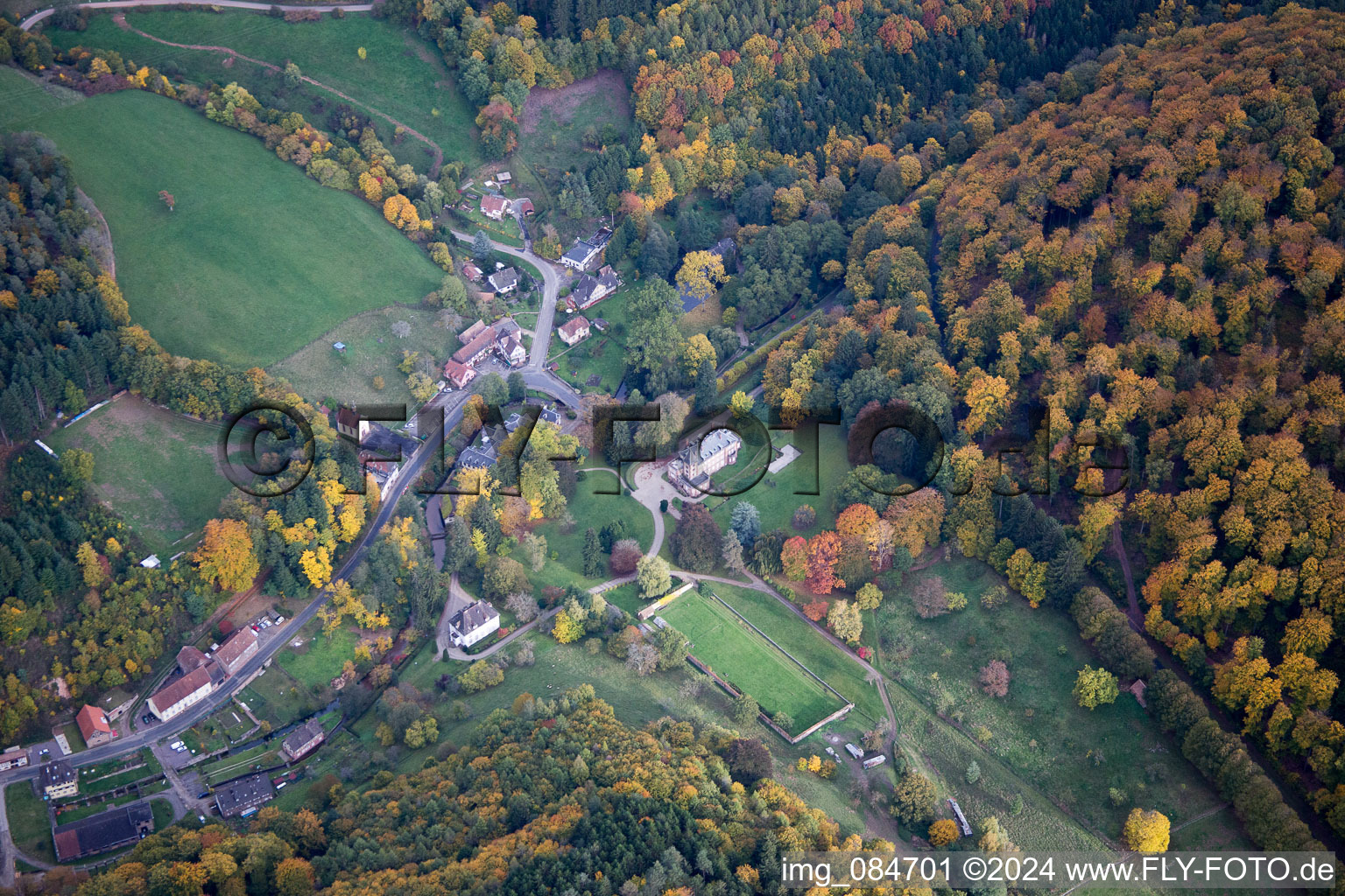 Nehwiller-près-Wœrth dans le département Bas Rhin, France vue d'en haut