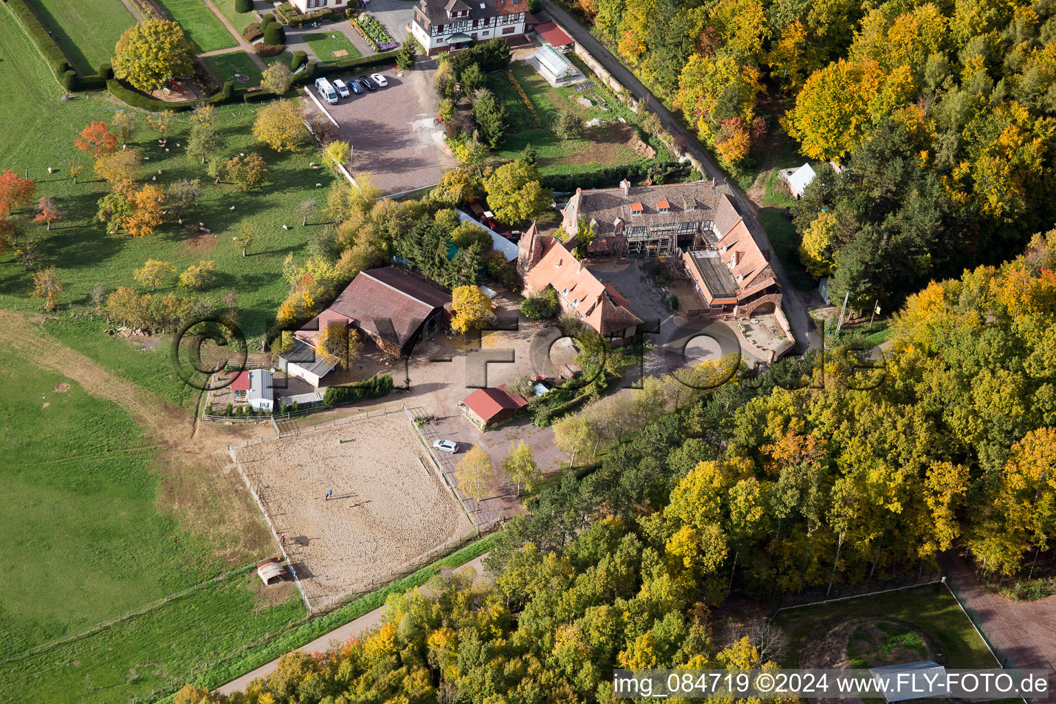 Niederbronn-les-Bains dans le département Bas Rhin, France vue d'en haut