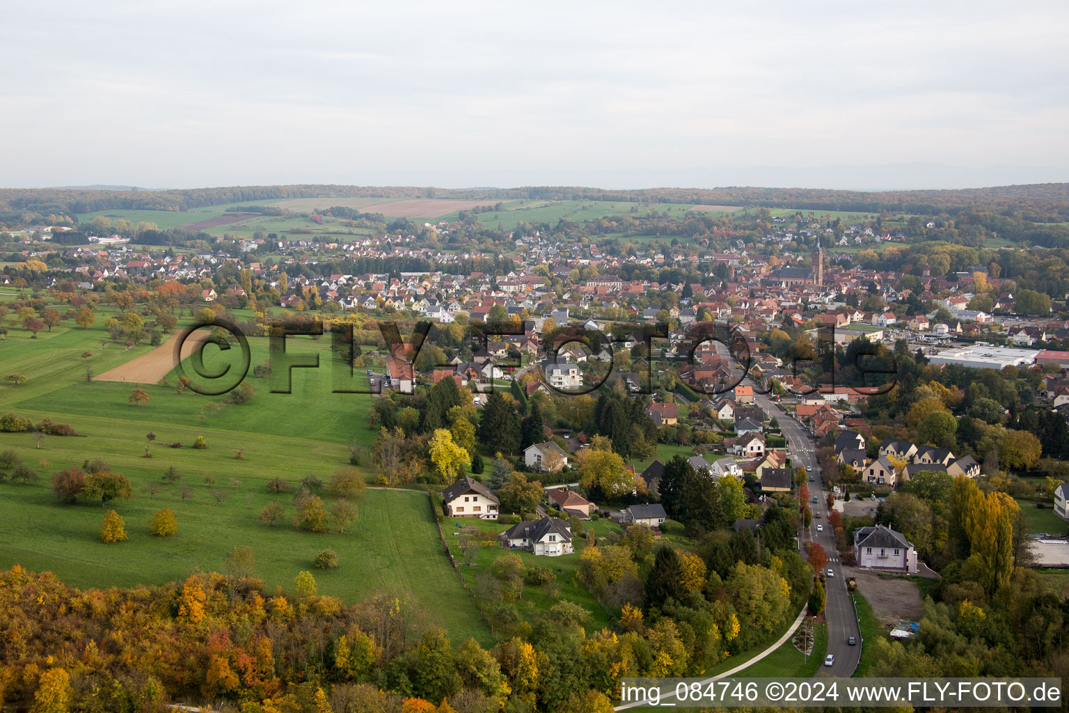 Niederbronn-les-Bains dans le département Bas Rhin, France hors des airs