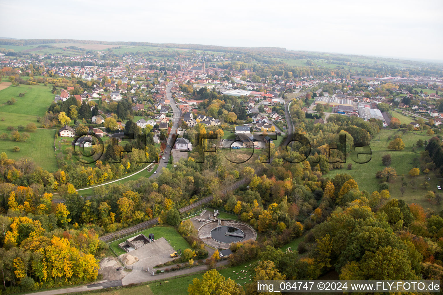 Niederbronn-les-Bains dans le département Bas Rhin, France vue d'en haut