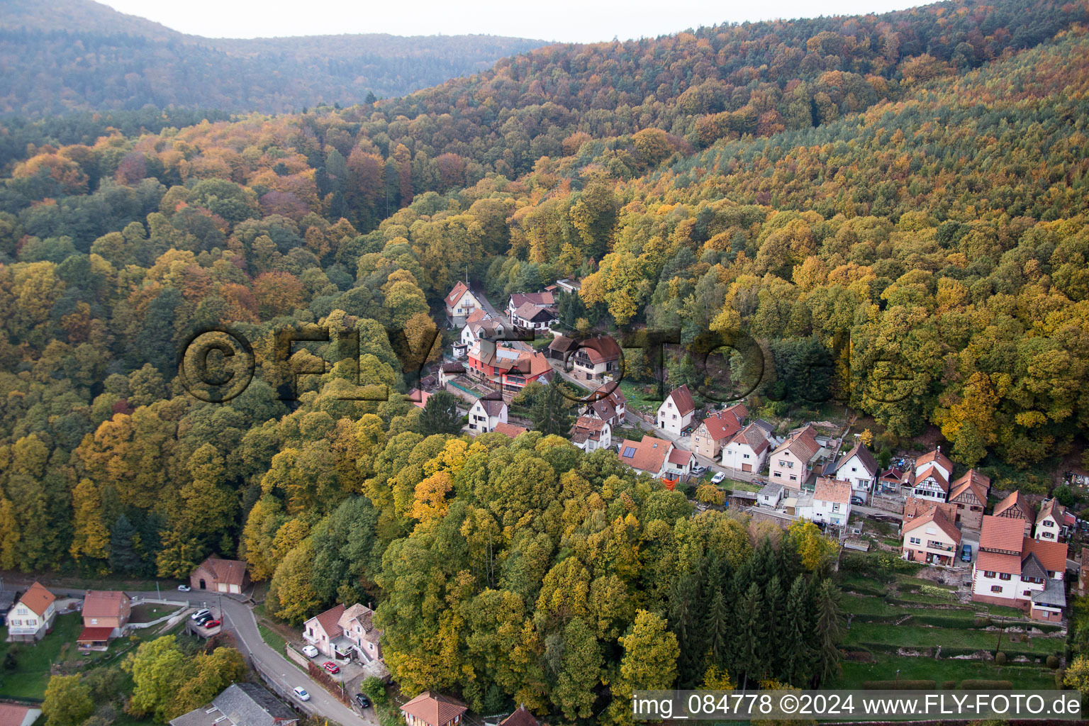 Photographie aérienne de Oberbronn dans le département Bas Rhin, France