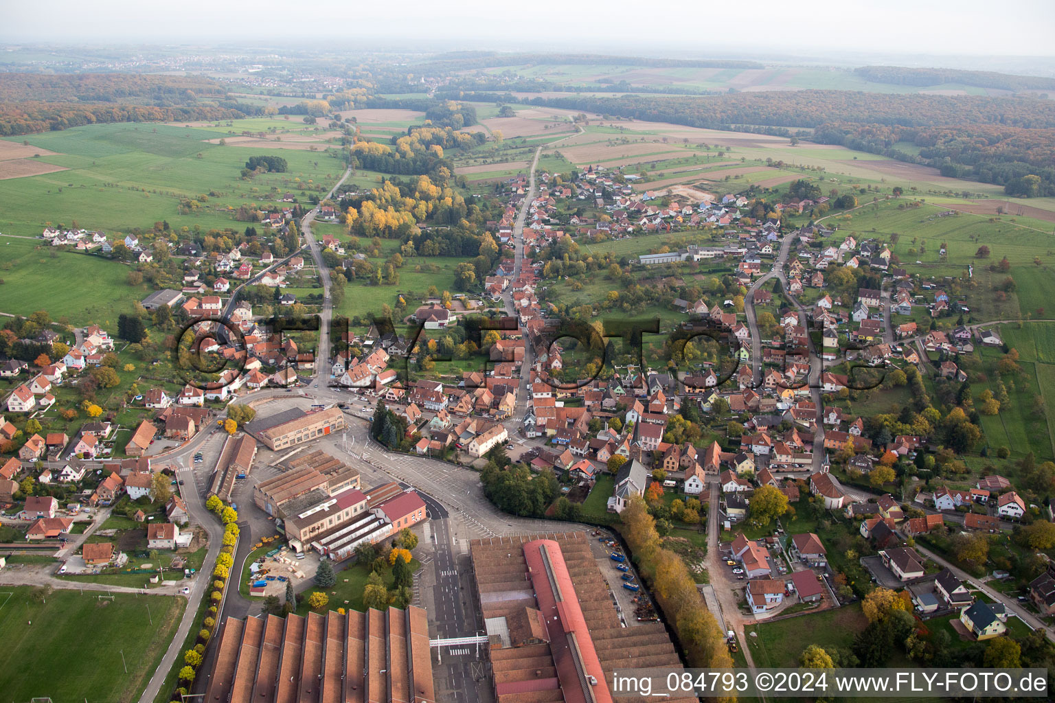 Vue aérienne de Systèmes de processus De Dietrich à Zinswiller dans le département Bas Rhin, France