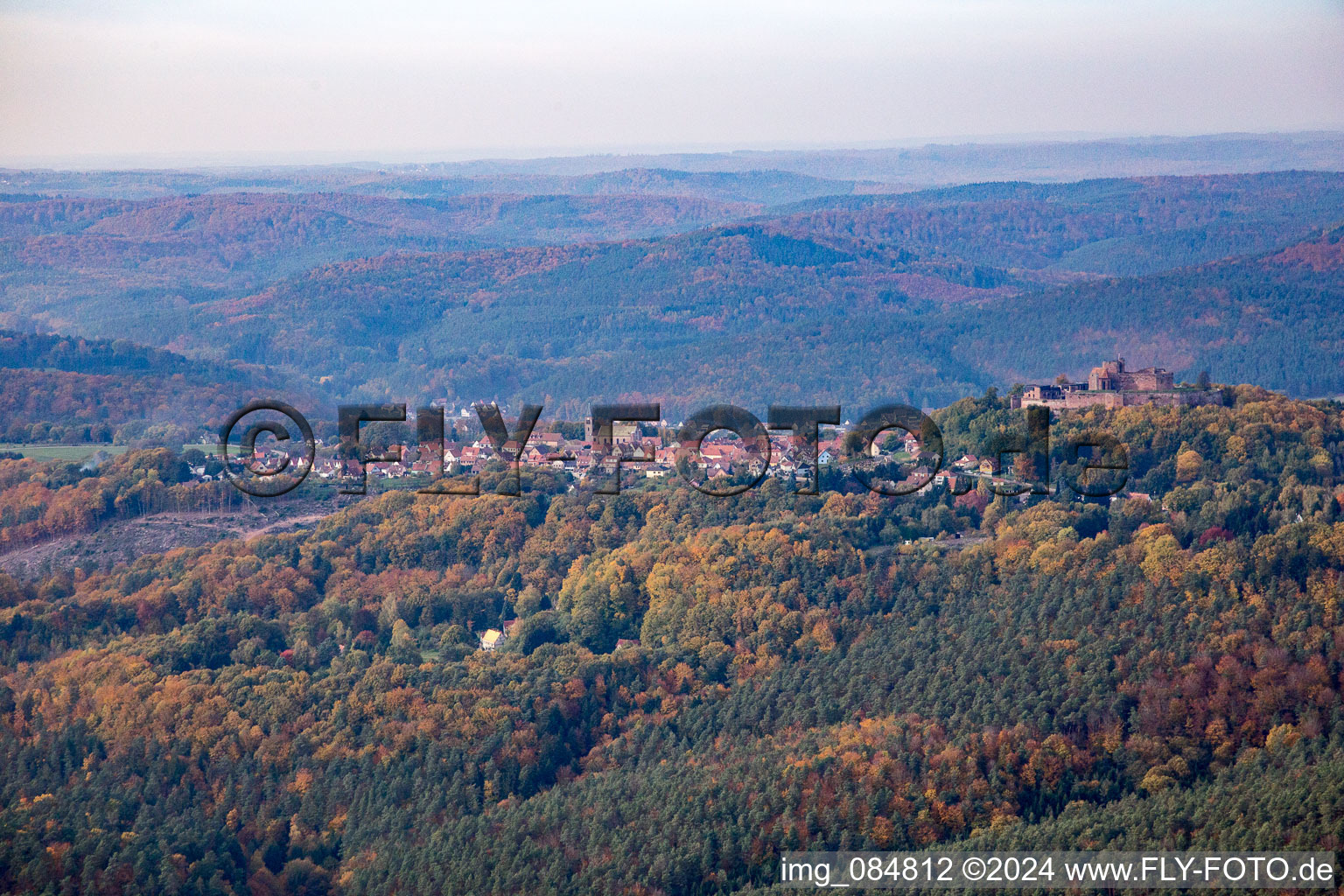 Photographie aérienne de Lichtenberg dans le département Bas Rhin, France