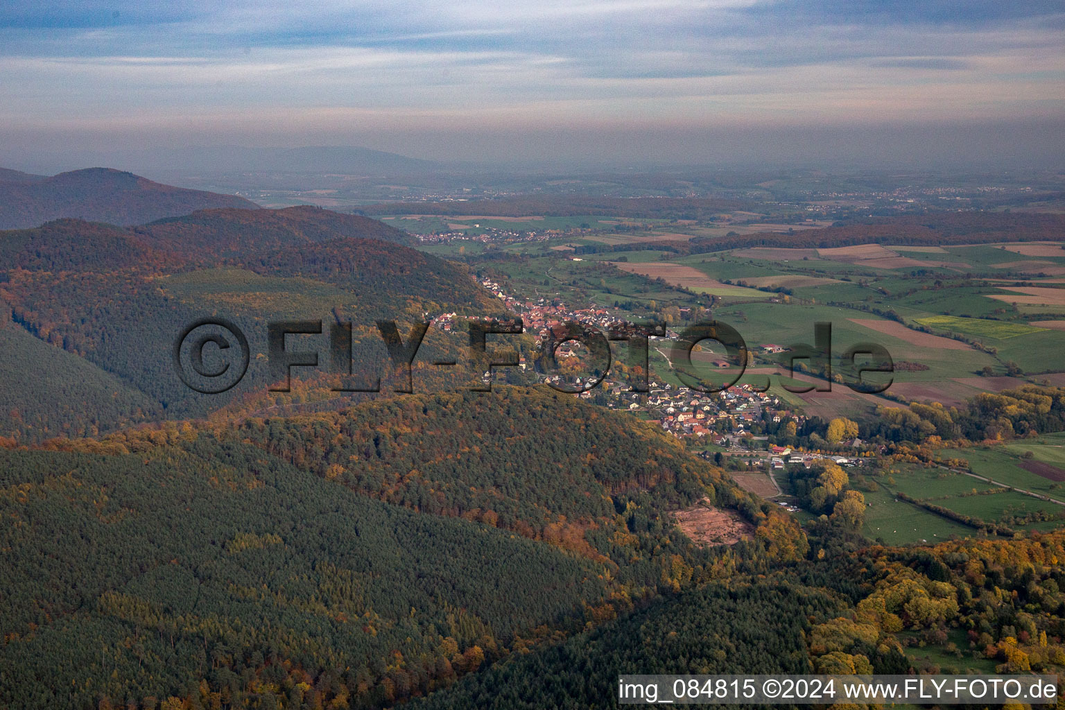 Rothbach dans le département Bas Rhin, France d'en haut