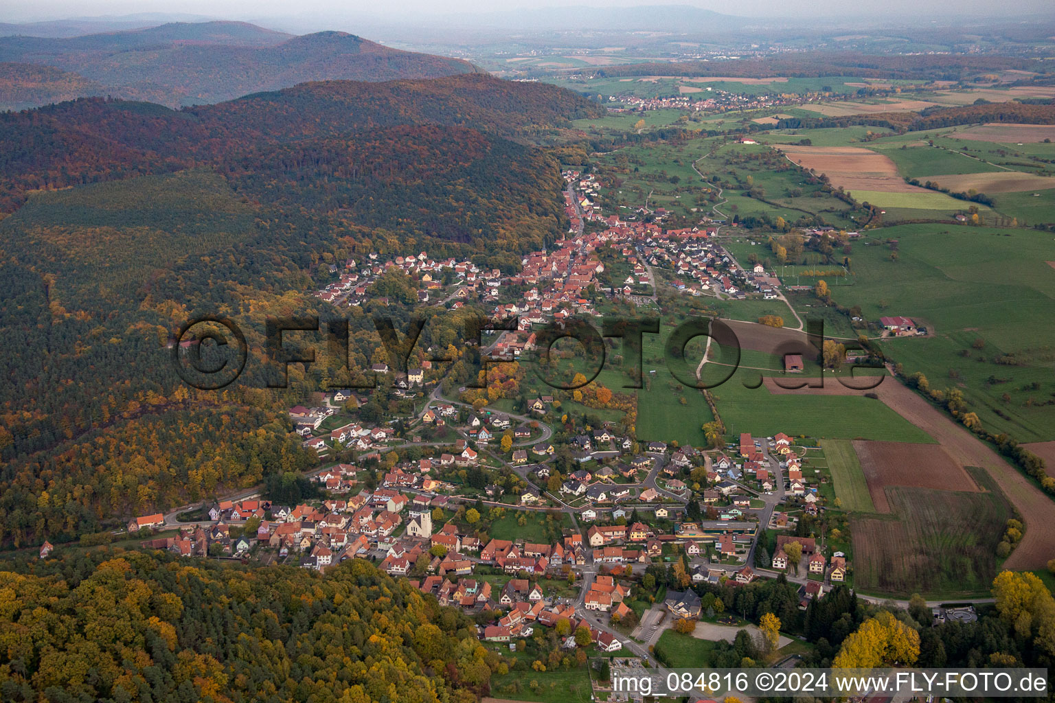 Rothbach dans le département Bas Rhin, France hors des airs