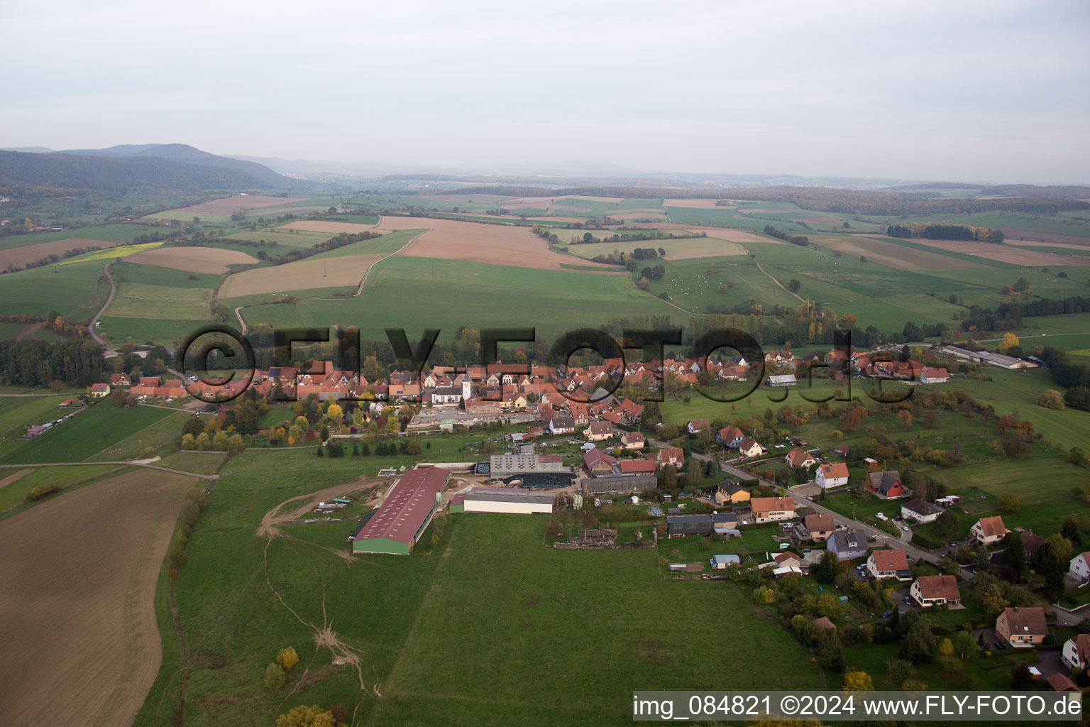Photographie aérienne de Bischholtz dans le département Bas Rhin, France