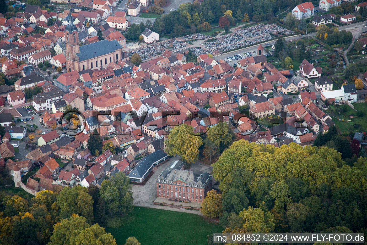 Photographie aérienne de Reichshoffen dans le département Bas Rhin, France