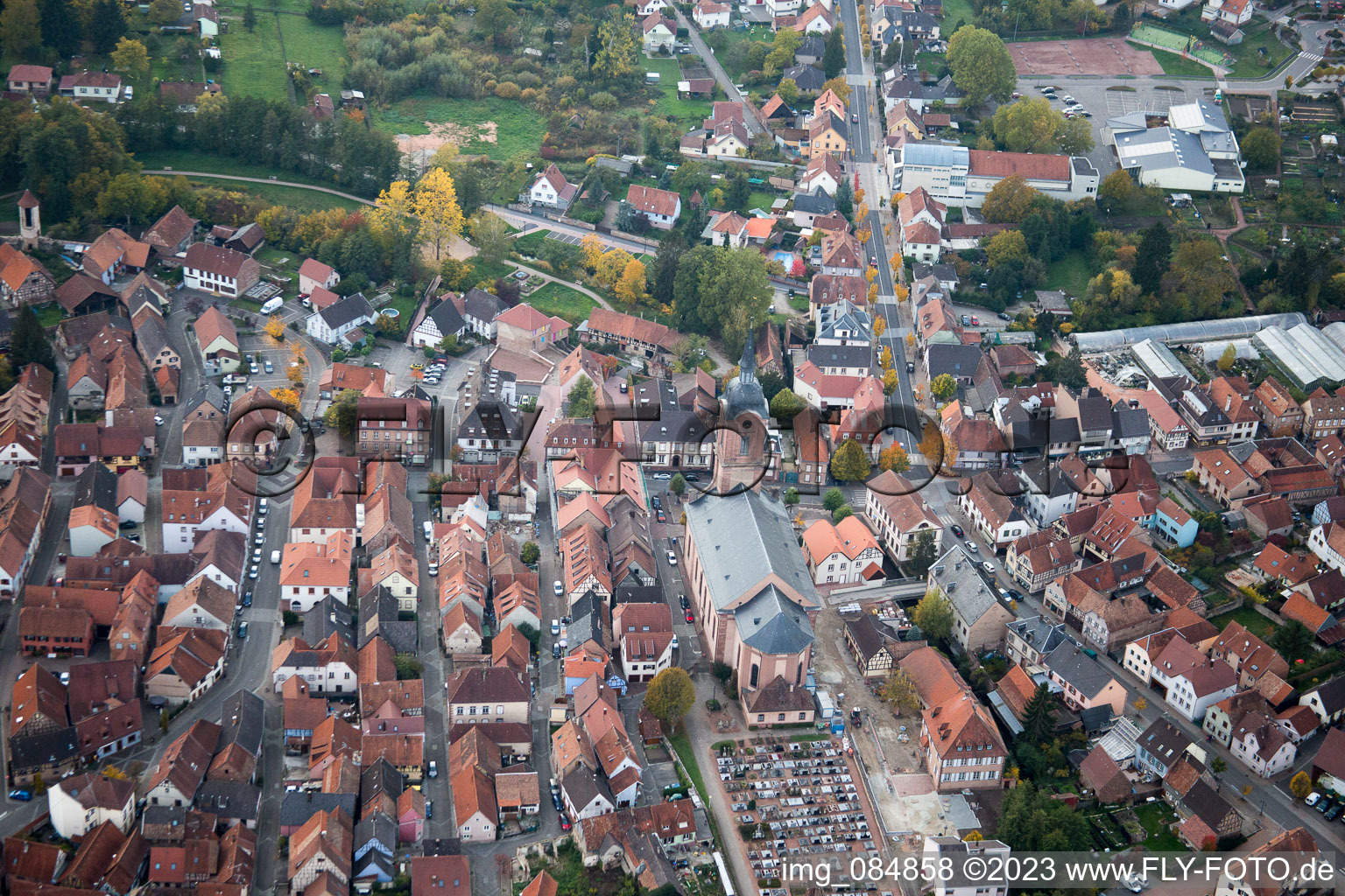 Reichshoffen dans le département Bas Rhin, France vue d'en haut