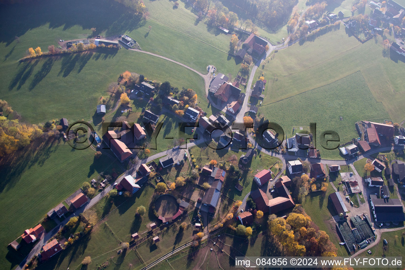 Vue aérienne de Quartier Breitenbuch in Kirchzell dans le département Bavière, Allemagne