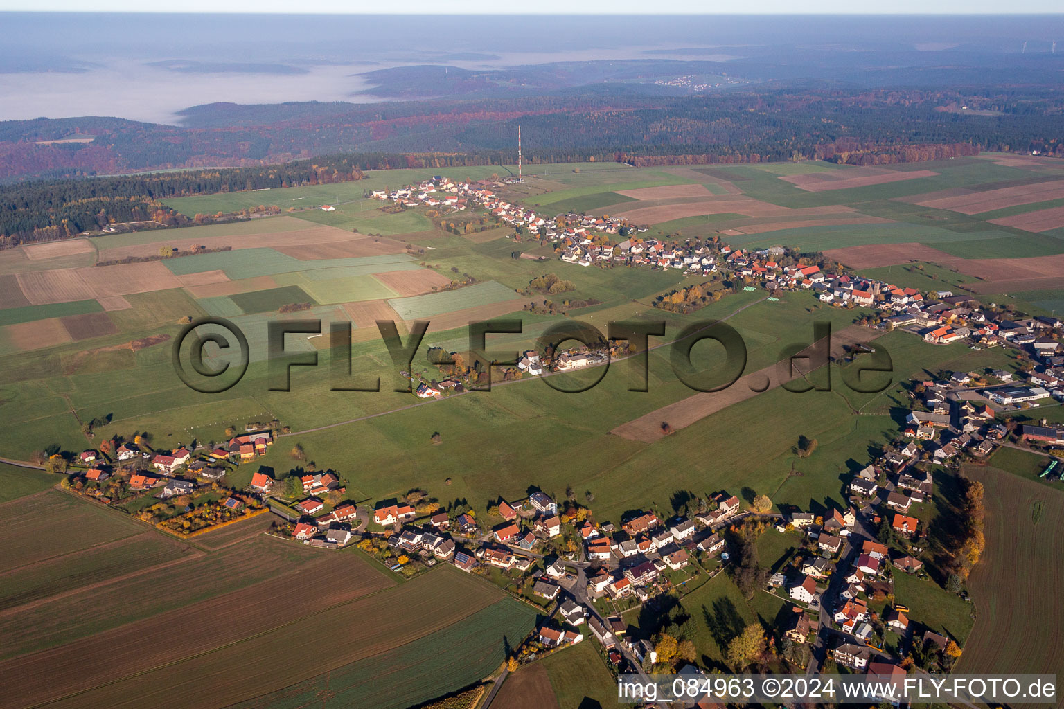 Vue aérienne de Quartier Würzberg in Michelstadt dans le département Hesse, Allemagne