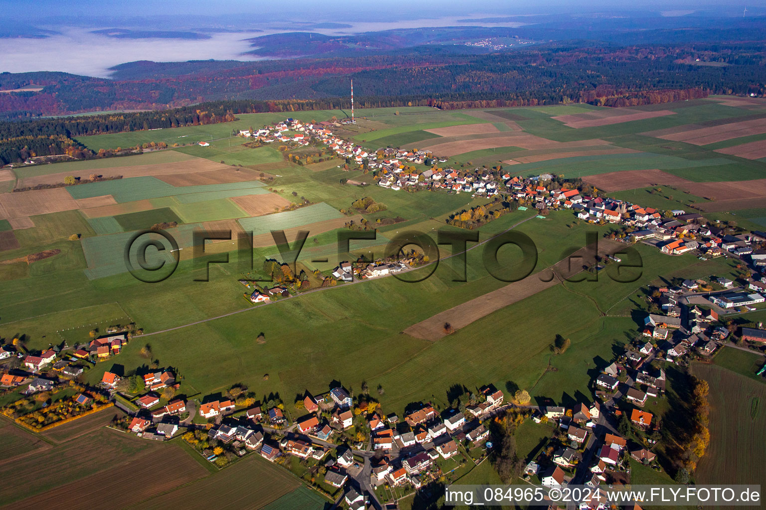 Vue aérienne de Quartier Würzberg in Michelstadt dans le département Hesse, Allemagne