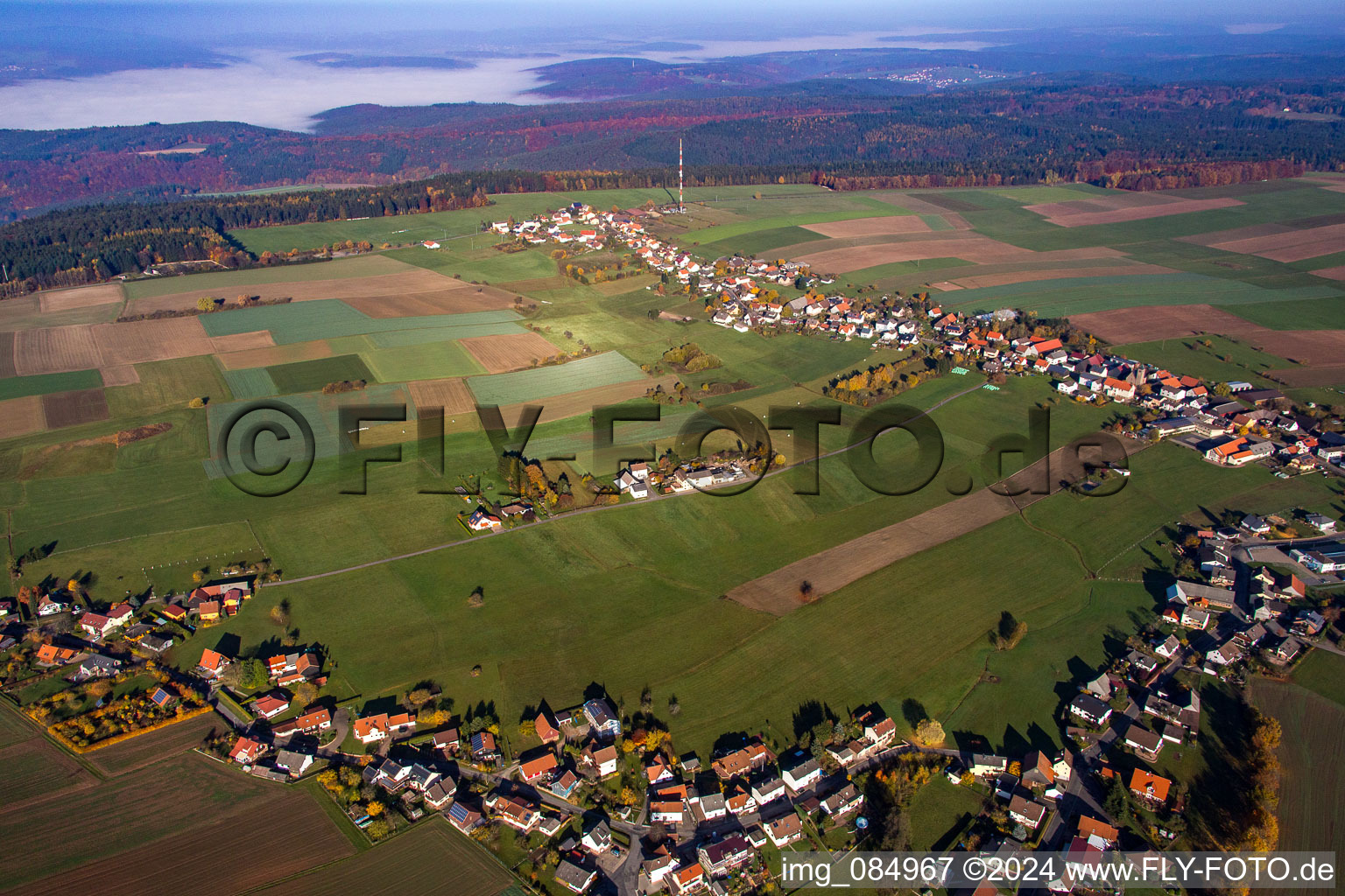 Vue oblique de Quartier Würzberg in Michelstadt dans le département Hesse, Allemagne