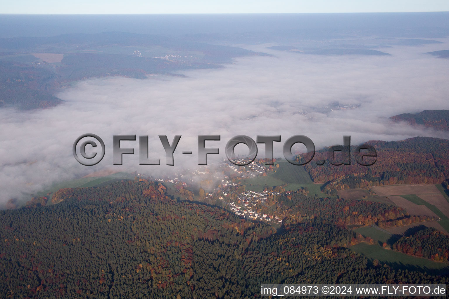 Vue aérienne de Erbach dans le département Hesse, Allemagne