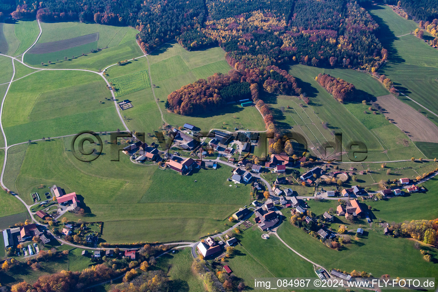 Quartier Breitenbuch in Kirchzell dans le département Bavière, Allemagne hors des airs