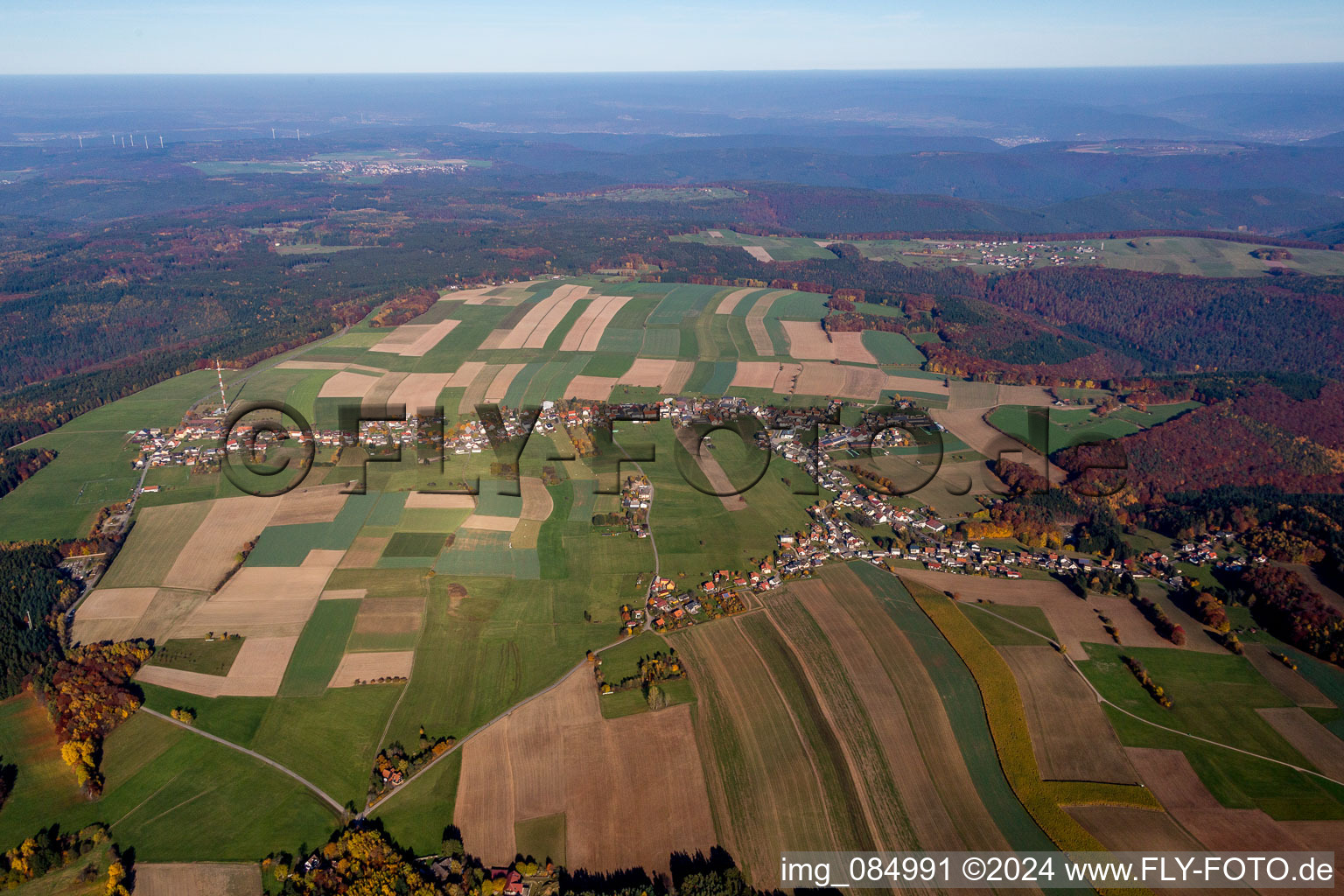 Vue aérienne de Quartier Würzberg in Michelstadt dans le département Hesse, Allemagne