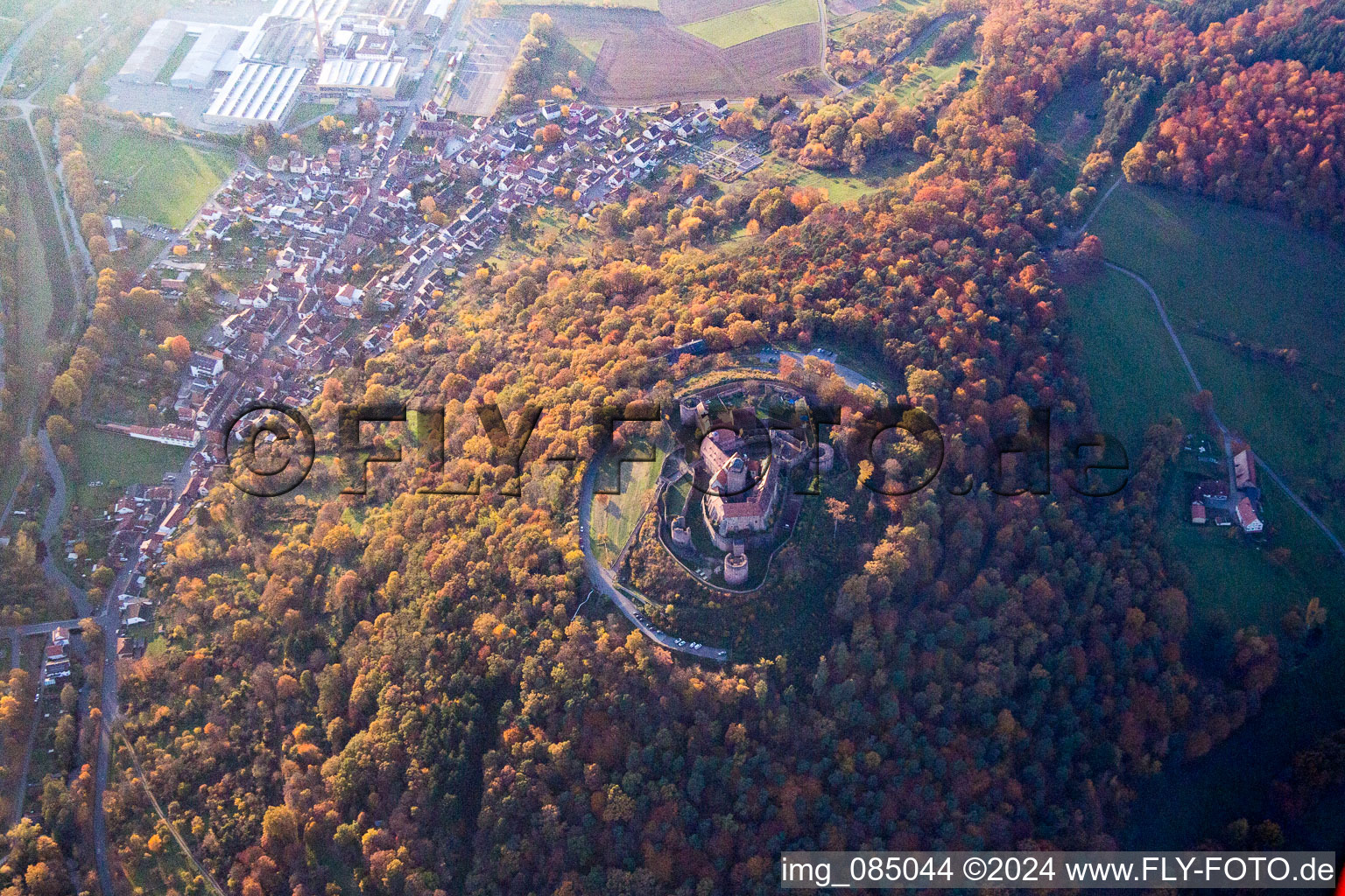 Photographie aérienne de Château Breuberg à Breuberg dans le département Hesse, Allemagne