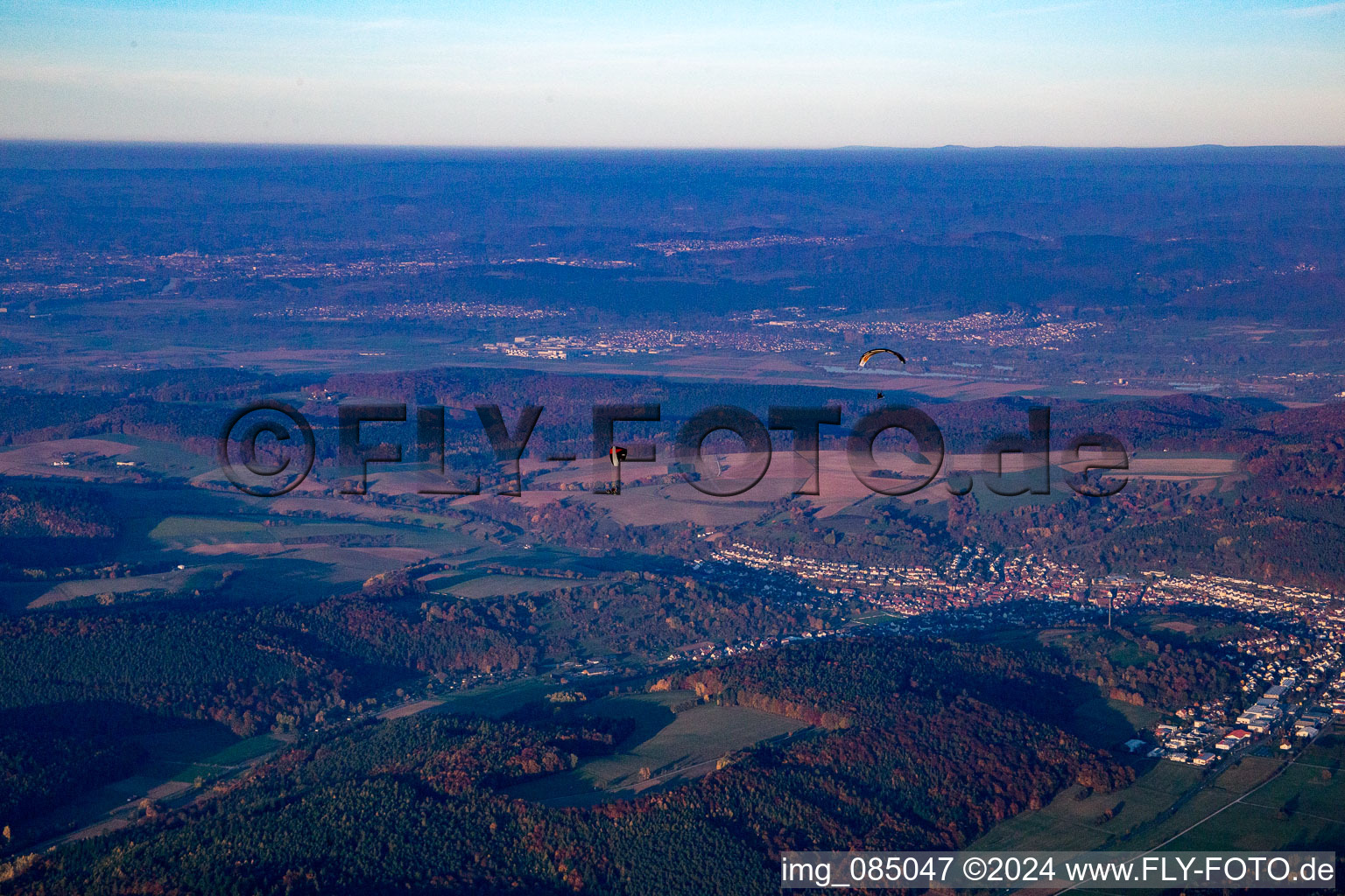 Vue aérienne de Mömlingen dans le département Hesse, Allemagne