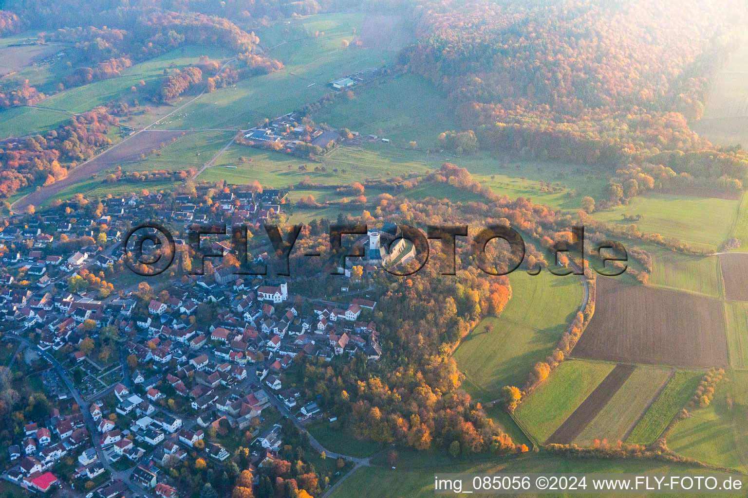 Vue aérienne de Quartier Hering in Otzberg dans le département Hesse, Allemagne