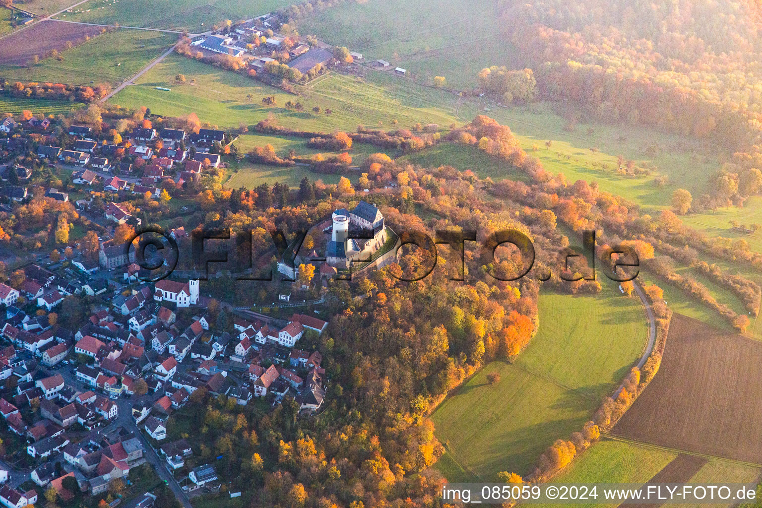 Vue oblique de Quartier Hering in Otzberg dans le département Hesse, Allemagne