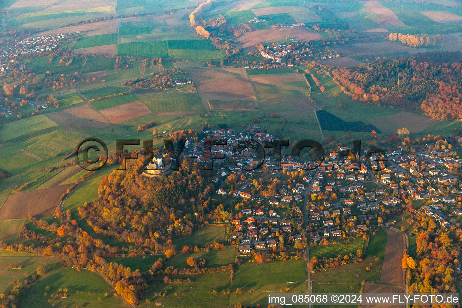 Quartier Hering in Otzberg dans le département Hesse, Allemagne d'en haut