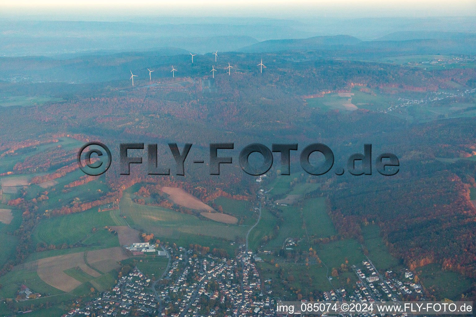 Vue aérienne de Bad König dans le département Hesse, Allemagne