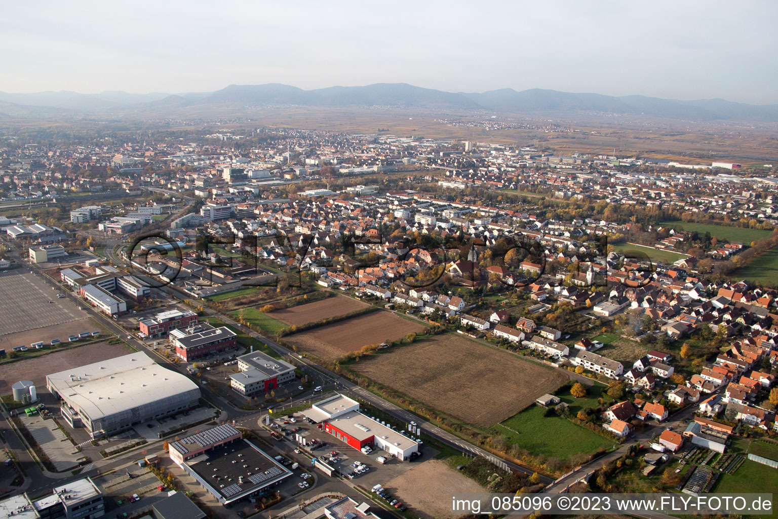 Quartier Queichheim in Landau in der Pfalz dans le département Rhénanie-Palatinat, Allemagne vu d'un drone