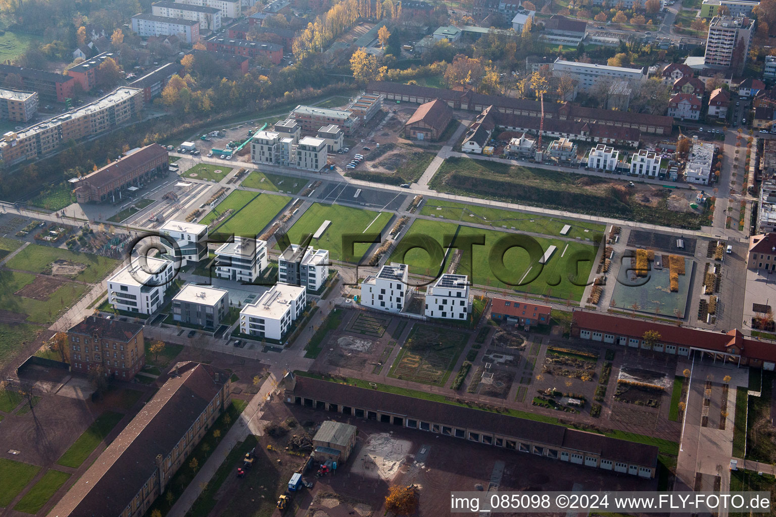 Terrain du State Garden Show à Landau in der Pfalz dans le département Rhénanie-Palatinat, Allemagne vue d'en haut