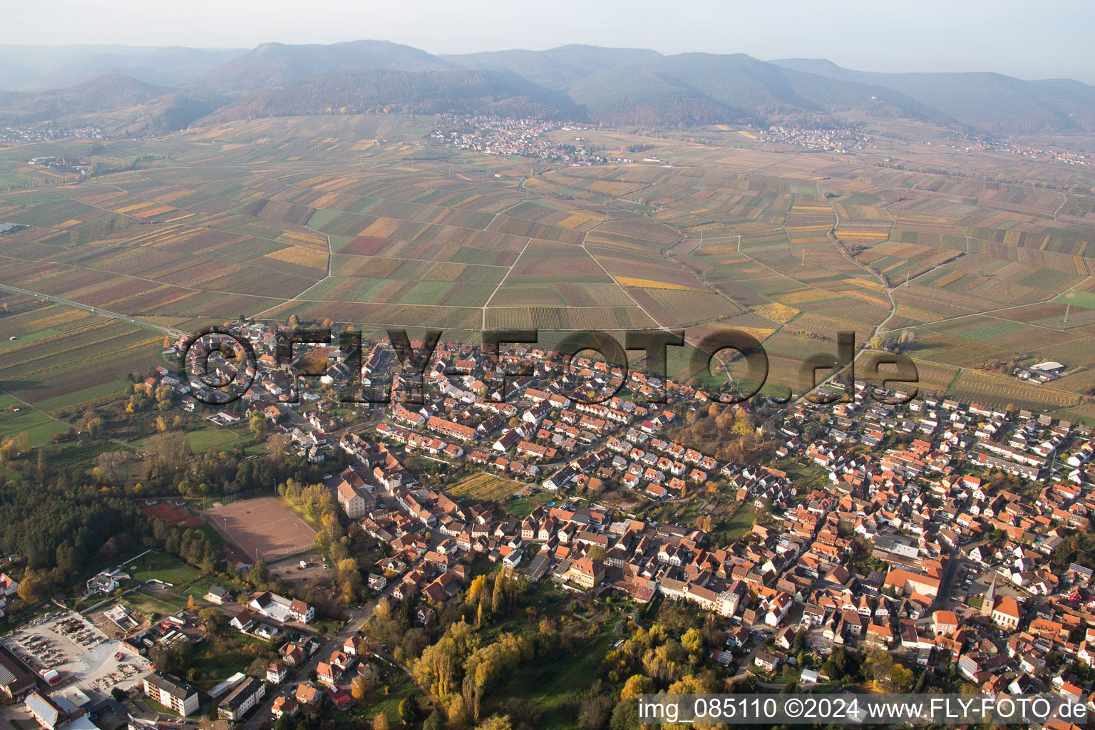 Quartier Godramstein in Landau in der Pfalz dans le département Rhénanie-Palatinat, Allemagne d'en haut