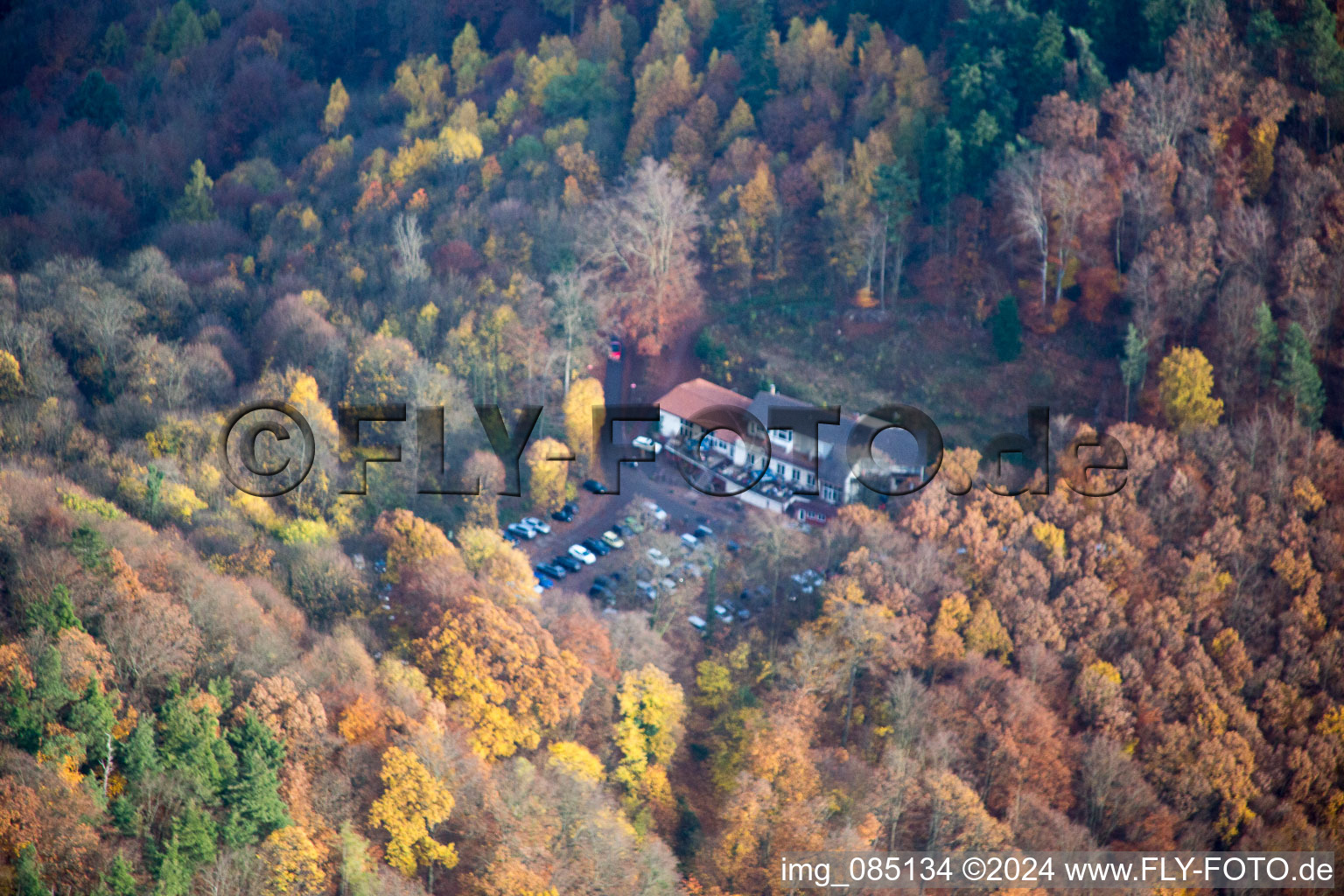 Photographie aérienne de Barberousse à le quartier Bindersbach in Annweiler am Trifels dans le département Rhénanie-Palatinat, Allemagne