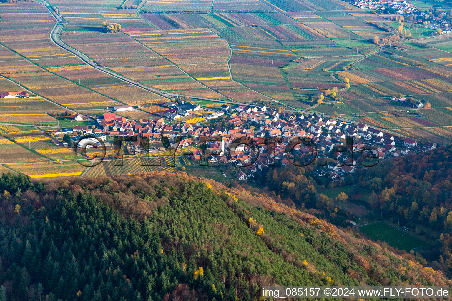 Eschbach dans le département Rhénanie-Palatinat, Allemagne vue d'en haut