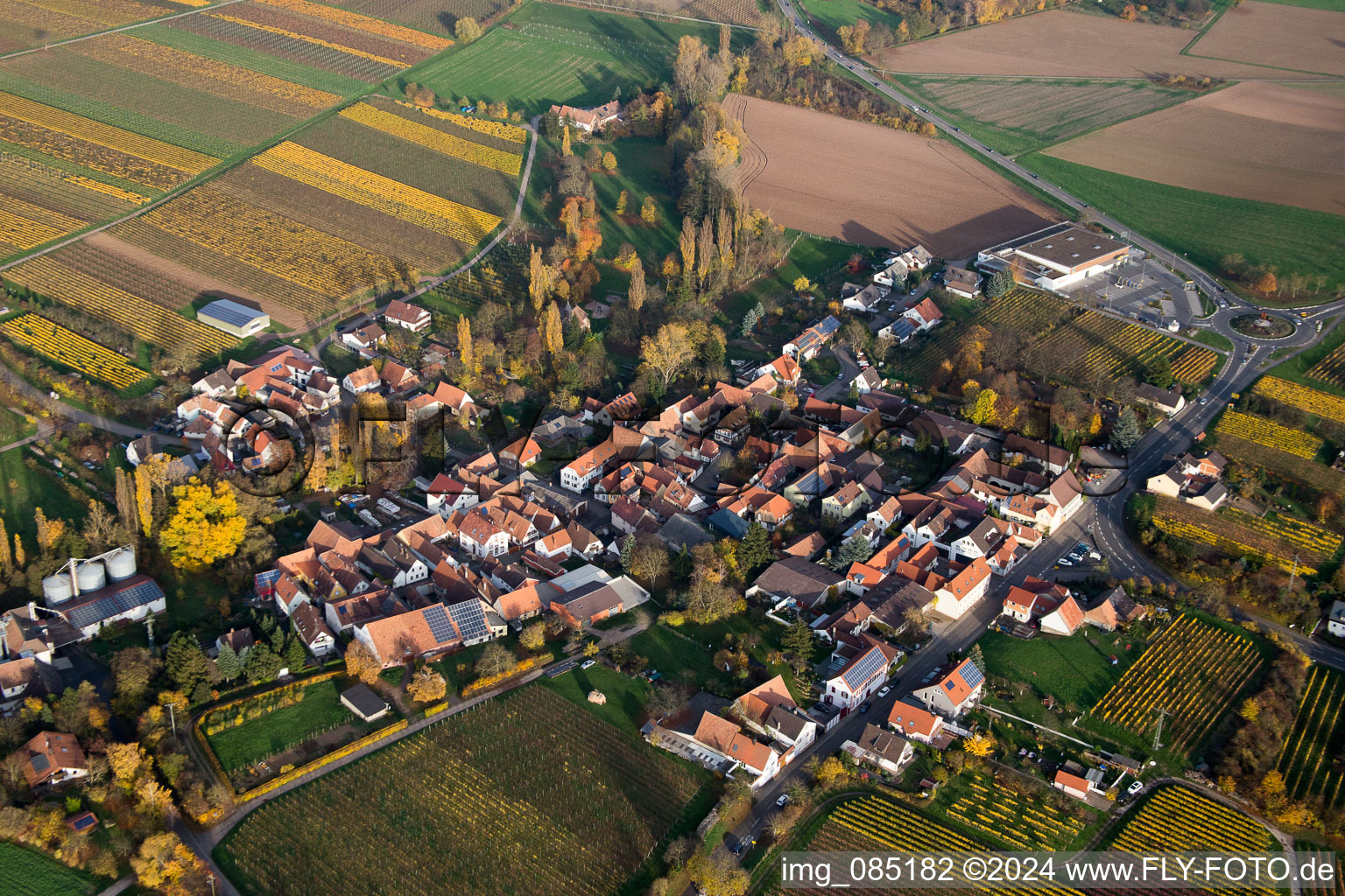 Quartier Appenhofen in Billigheim-Ingenheim dans le département Rhénanie-Palatinat, Allemagne vue du ciel