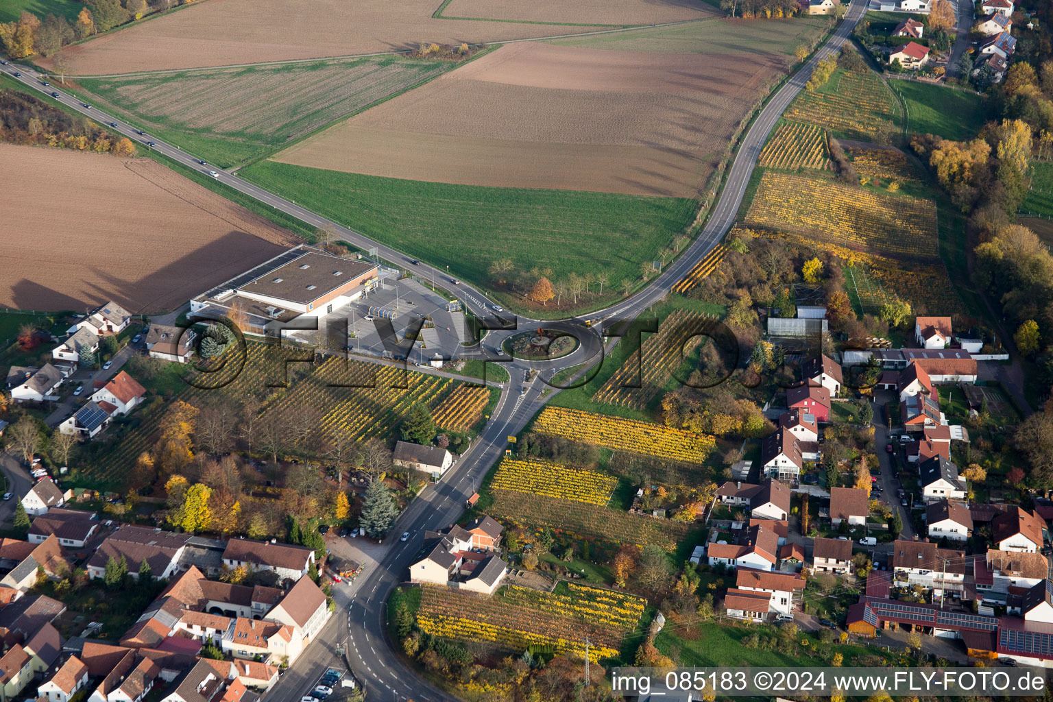 Enregistrement par drone de Quartier Appenhofen in Billigheim-Ingenheim dans le département Rhénanie-Palatinat, Allemagne