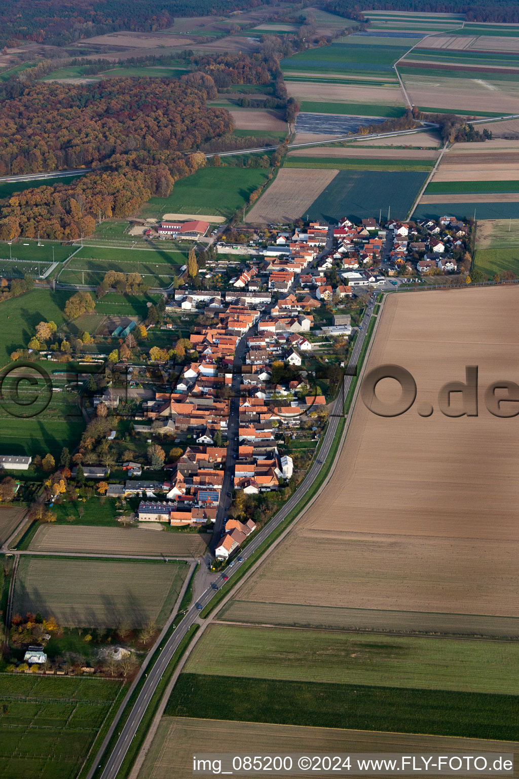 Image drone de Quartier Minderslachen in Kandel dans le département Rhénanie-Palatinat, Allemagne