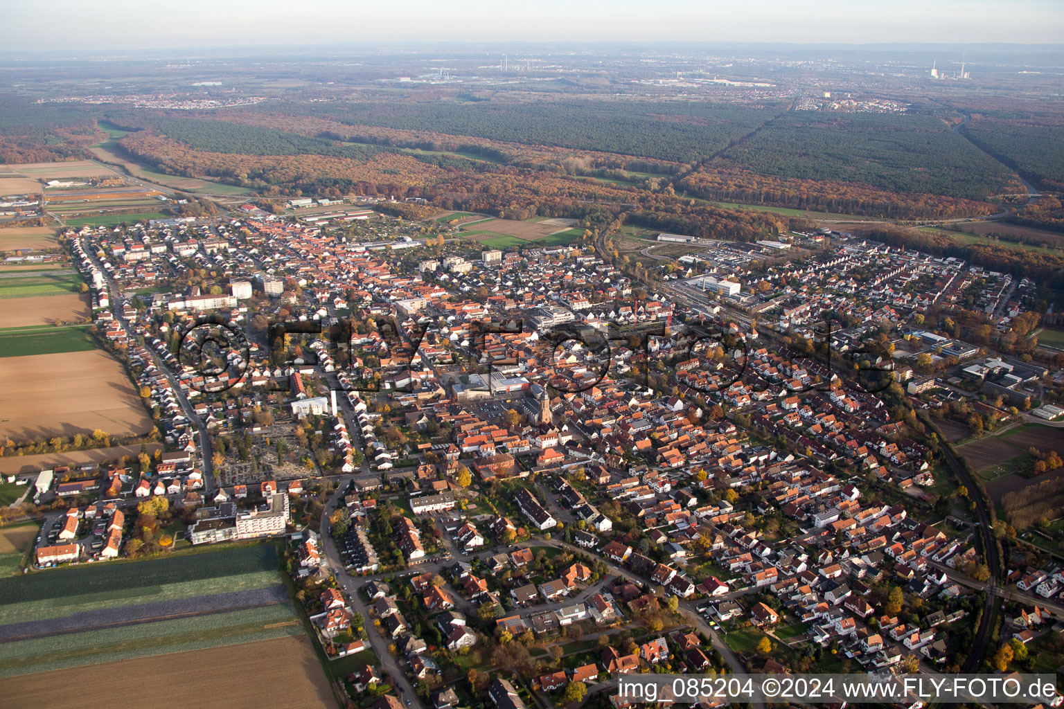 Kandel dans le département Rhénanie-Palatinat, Allemagne vue d'en haut