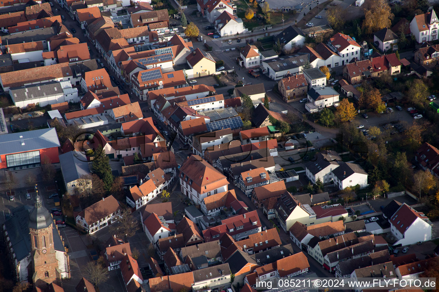 Kandel dans le département Rhénanie-Palatinat, Allemagne du point de vue du drone