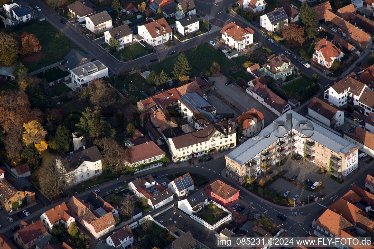 Kandel dans le département Rhénanie-Palatinat, Allemagne du point de vue du drone