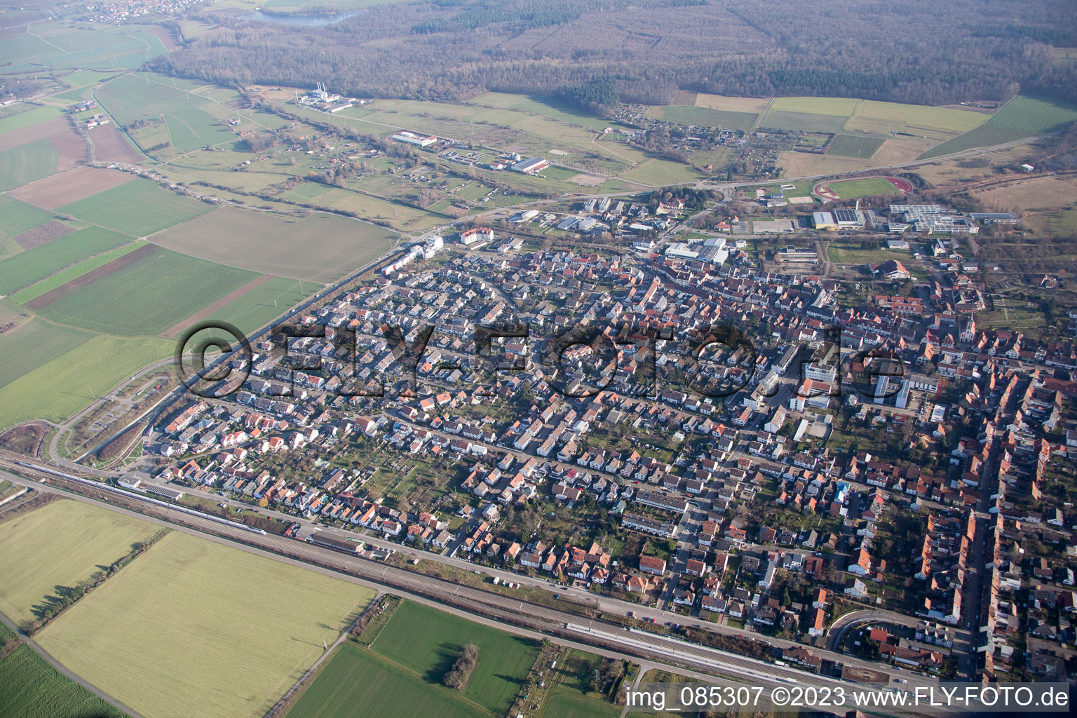 Photographie aérienne de Quartier Blankenloch in Stutensee dans le département Bade-Wurtemberg, Allemagne